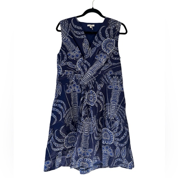 Tyler Böe Beautiful Blue Dress size 10 100% Cotton Natural Fibers - Picture 1 of 8